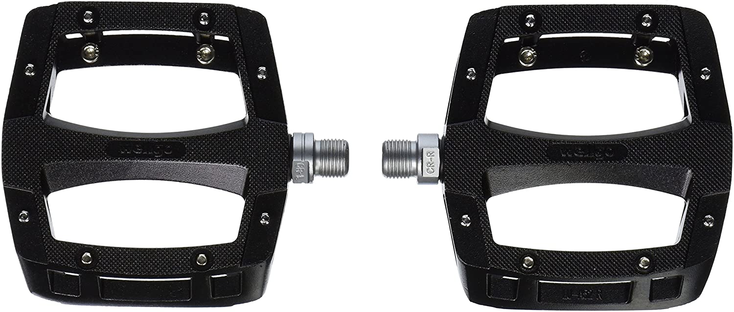 Pedales Wellgo Bmx Plano Plataforma Ciclismo Mtb Aluminio Negro