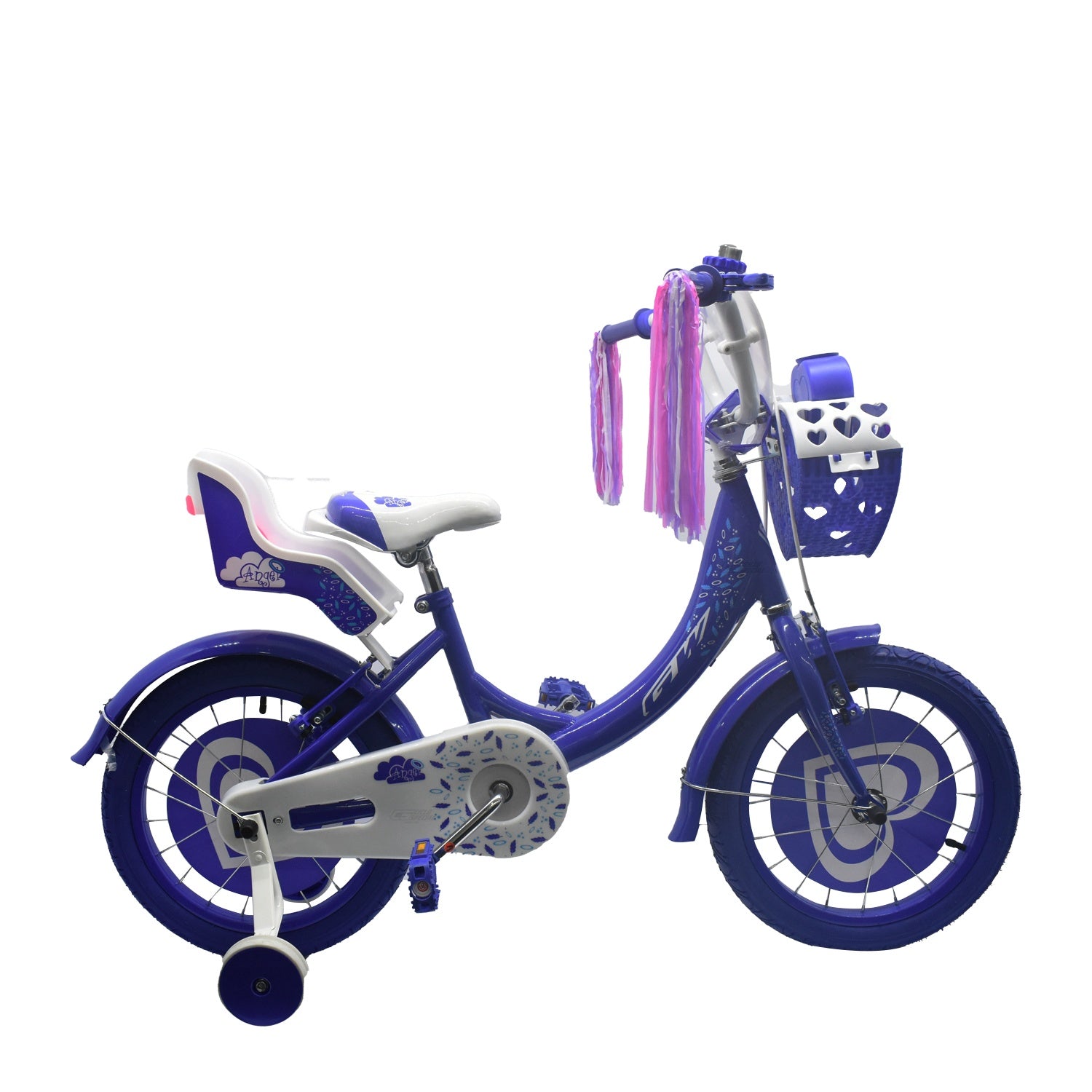 Bicicleta infantil gw Angel 16" / ruedas auxiliares / MORADO