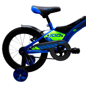 Bicicleta Gw Pilot Rin 16 4 a 7 años Azul Brillante Verde Claro