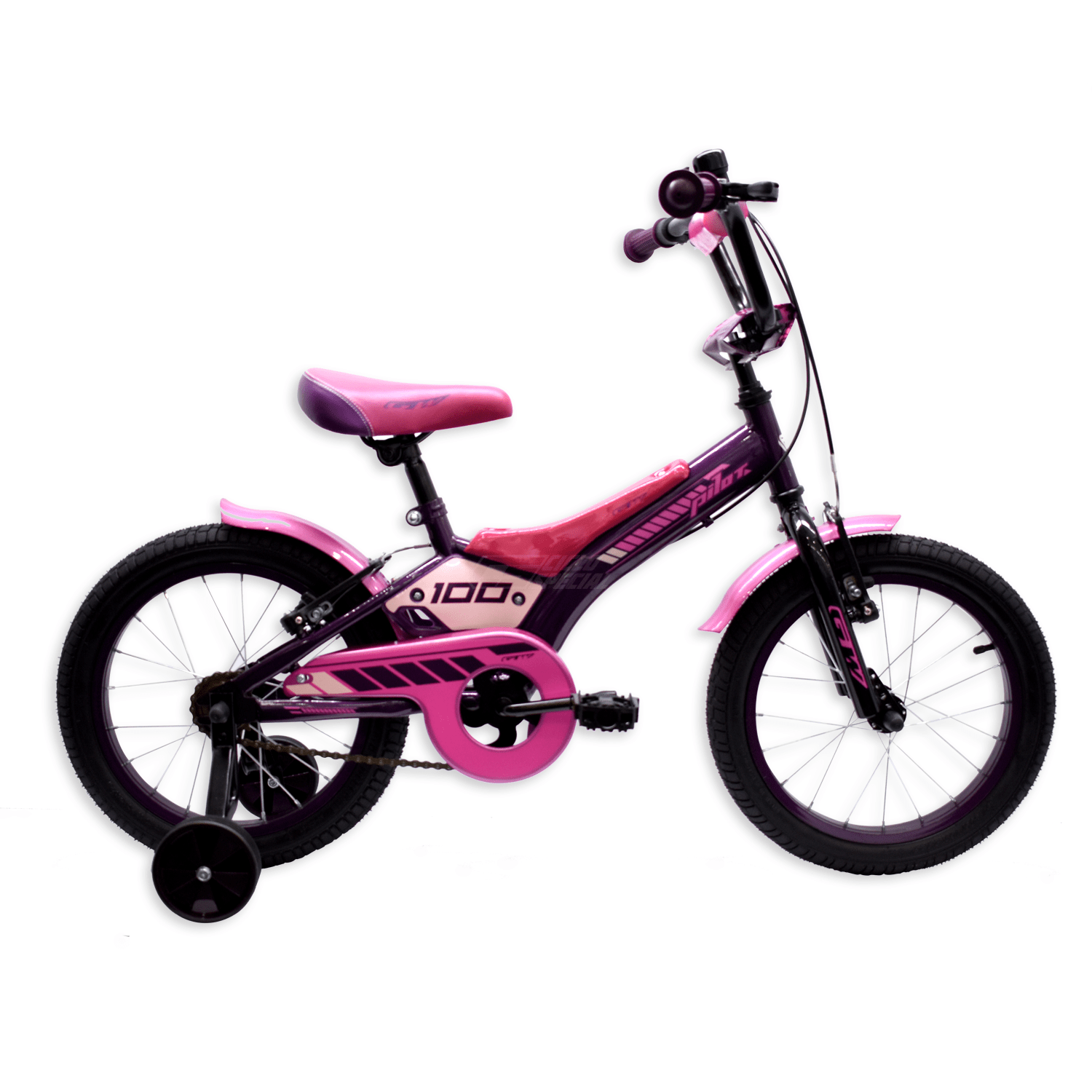 Bicicleta Gw Pilot Rin 16 Niñas 4 a 7 Años Morado Oscuro Rosado