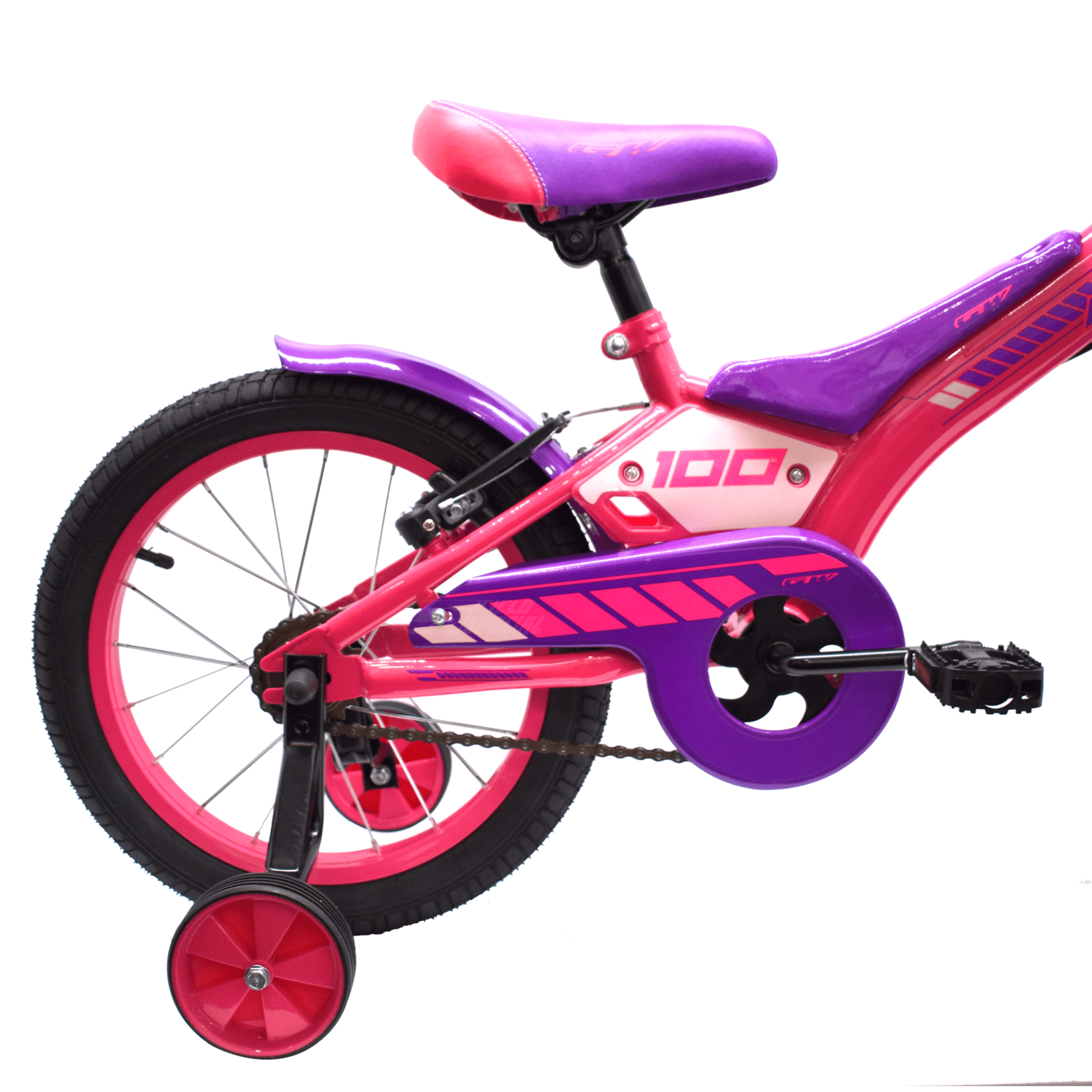 Bicicleta Gw Pilot Rin 16 Niñas 4 a 7 Años Rosado Brillante Morado