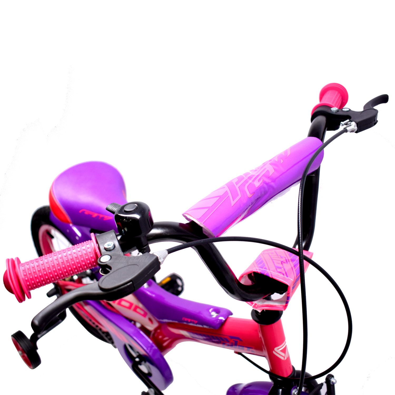 Bicicleta Gw Pilot Rin 16 Niñas 4 a 7 Años Rosado Brillante Morado