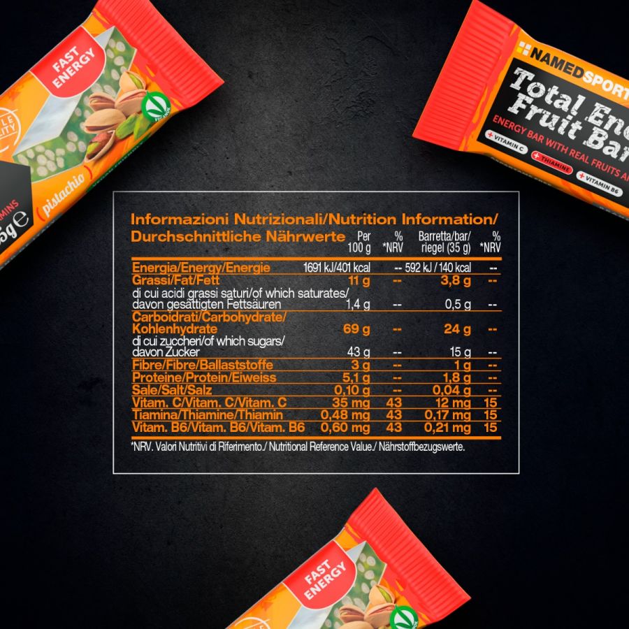 Barra total Energy Fruit - 35g (Pistacho)