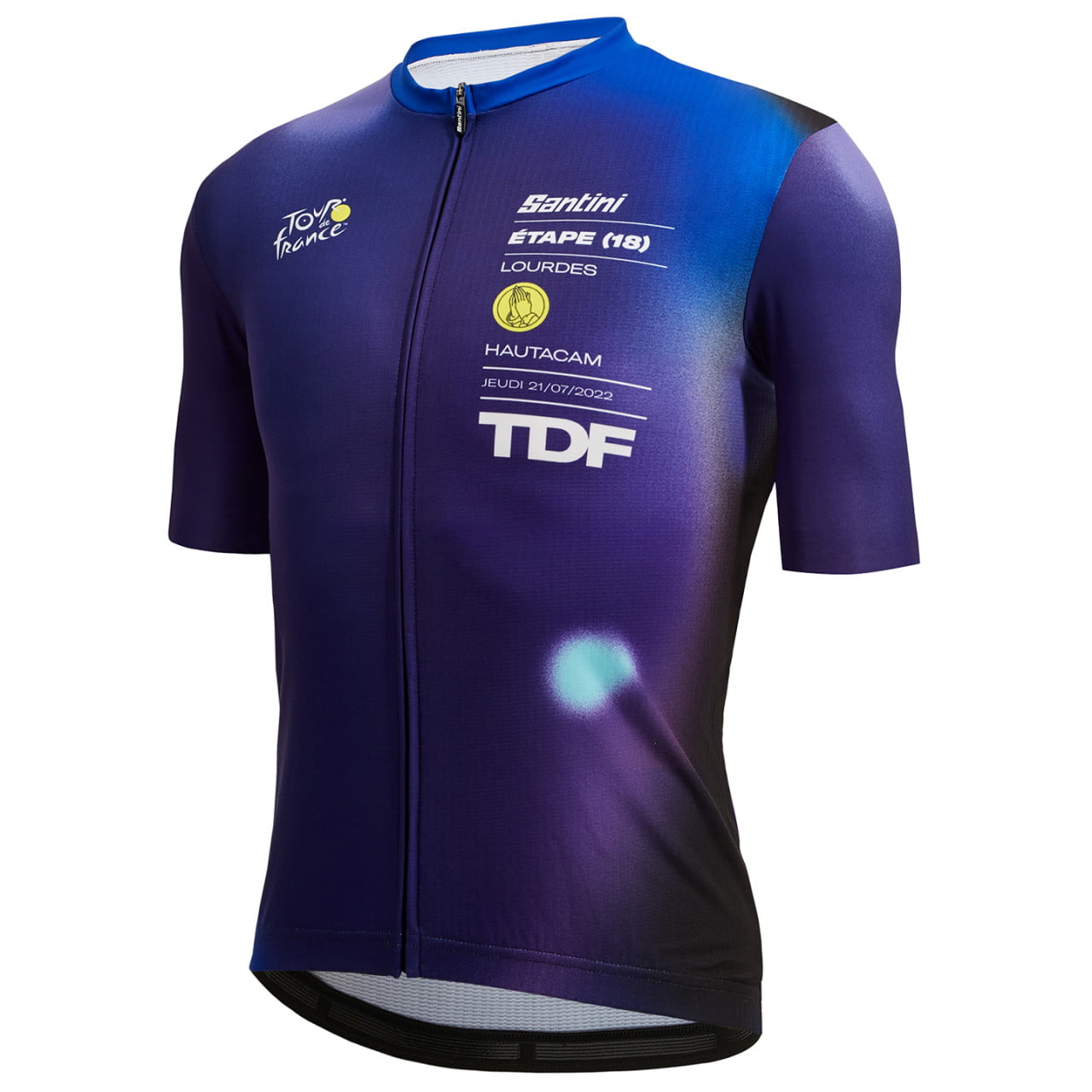 Maillot mangas cortas TOUR DE FRANCE Lourdes-Hautacam 2022 azul