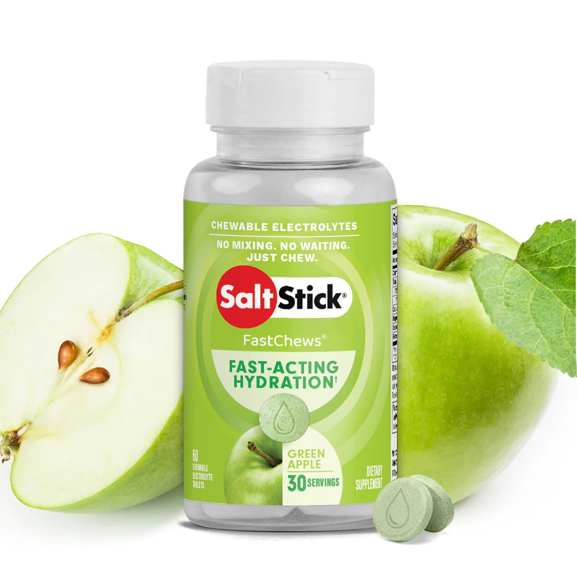 Pastillas de Sal Masticables - 60 pastillas (Green Apple)
