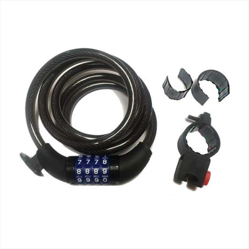 Candado Guaya Espiral Gw Clave 150cm Bicicletas Seguridad