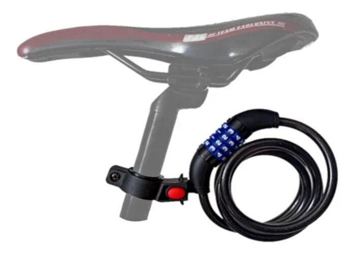 Candado Guaya Espiral Gw Clave 150cm Bicicletas Seguridad