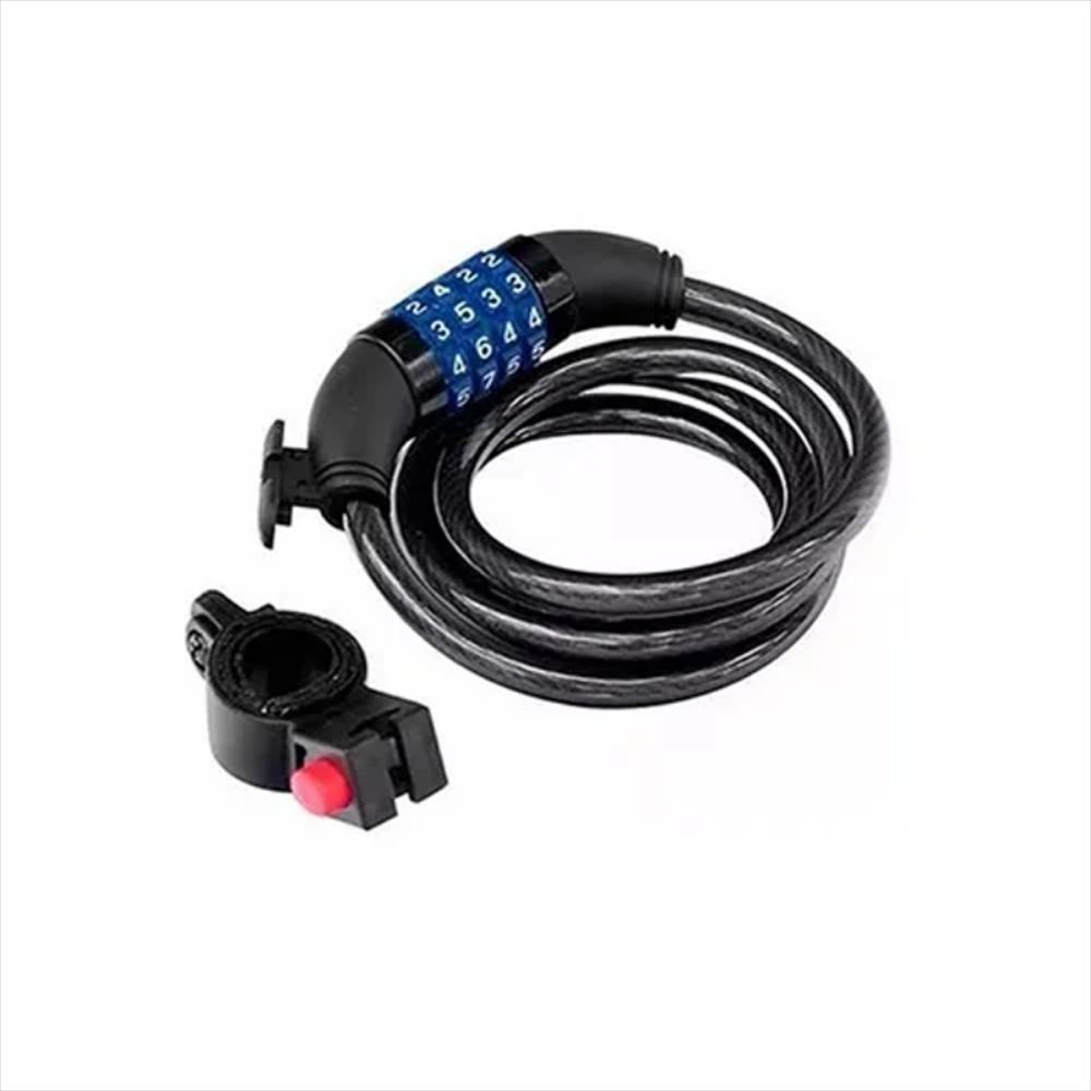 Candado Guaya Espiral Gw Clave 150cm Bicicletas Seguridad