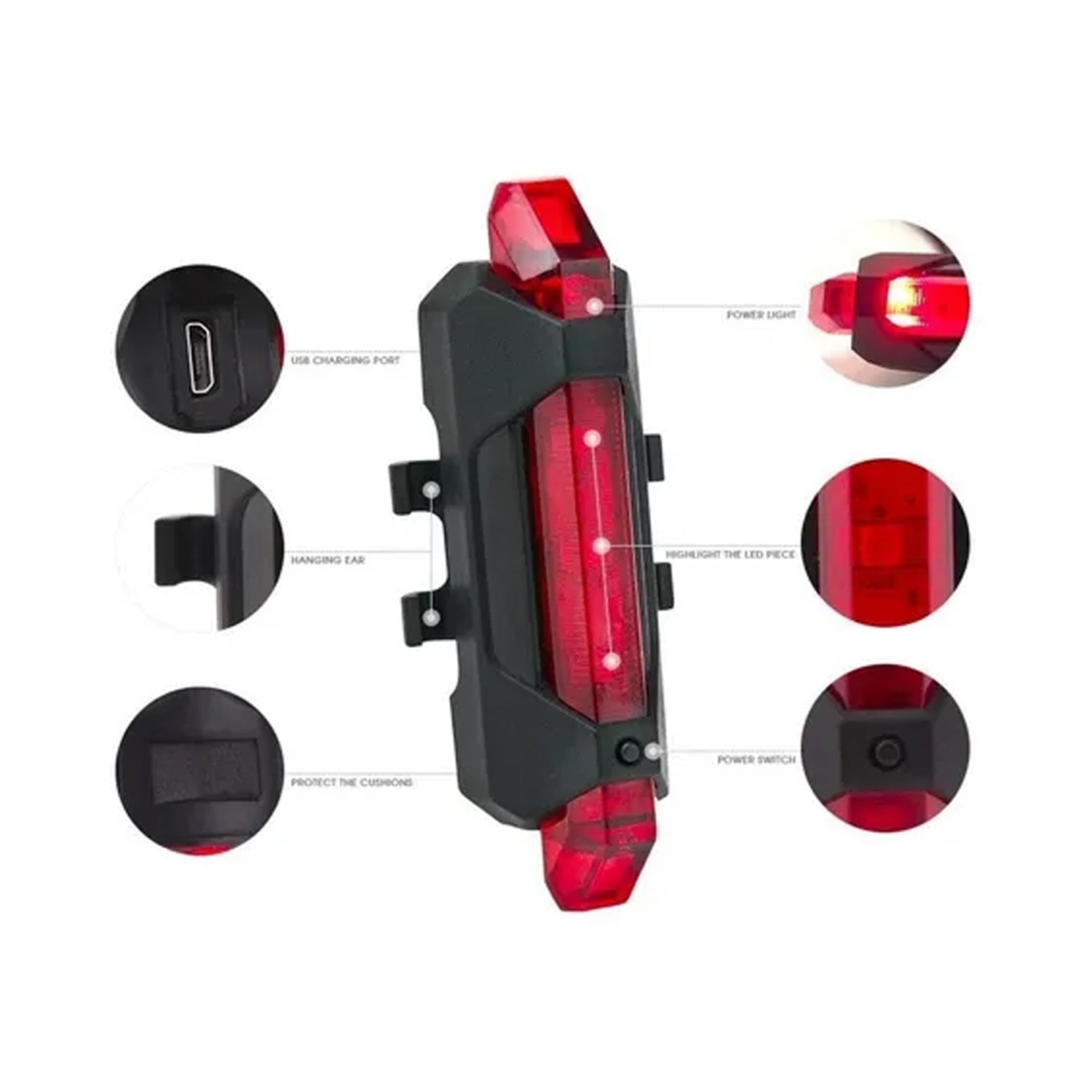Luz Linterna Trasera/Delantera Gw Ebl122-3402 Ciclismo MTB Ruta Urbano
