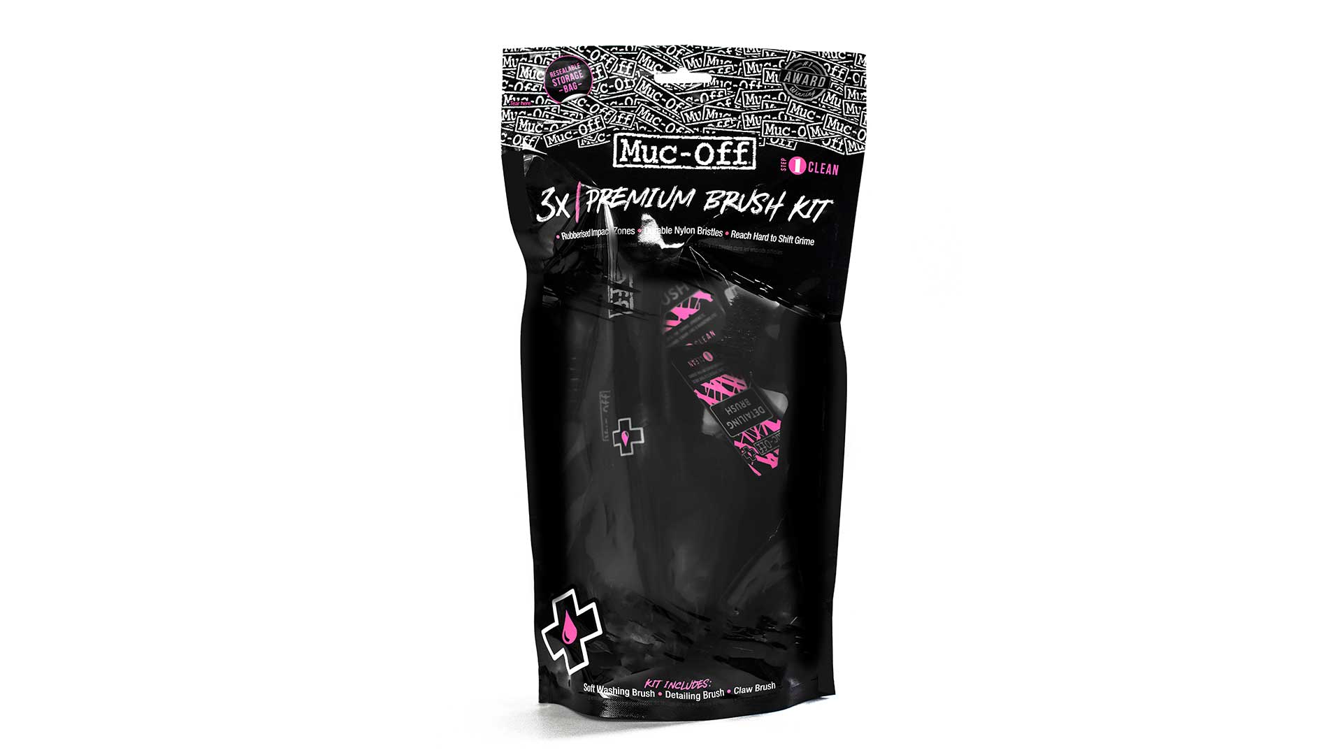 Kit de limpieza x3 Cepillos Premium Muc-off Brush Set Bicicletas Mtb Ruta