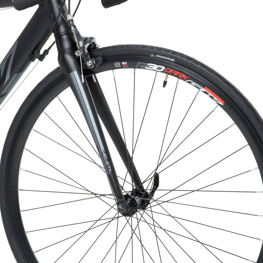 Bicicleta Ciclismo De Ruta Gw Veleta Negro Gris Rin 700