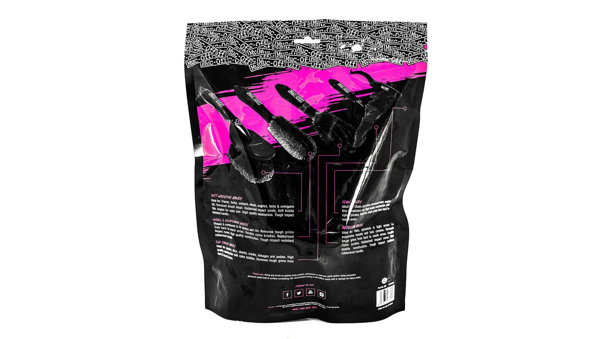 Kit de Limpieza x5 Cepillos Premium Muc-off Bicicletas Mtb Ruta