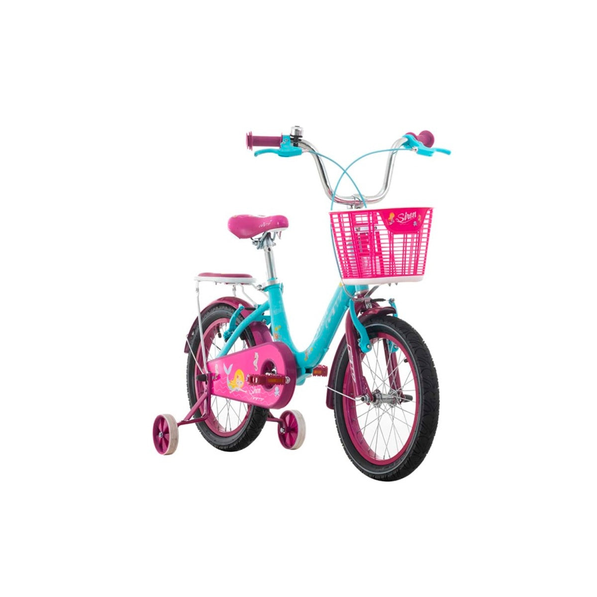 Bicicleta Infantil Gw Siren Rin 16 Acero Ruedas Niña Azul Brillante