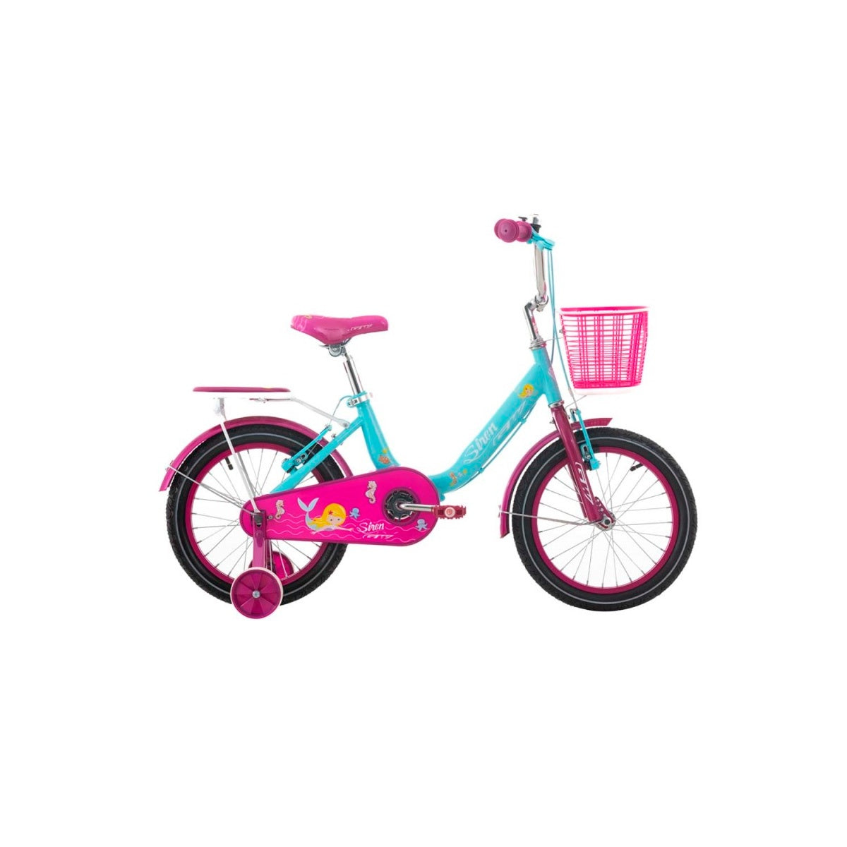 Bicicleta Infantil Gw Siren Rin 16 Acero Ruedas Niña Azul Brillante