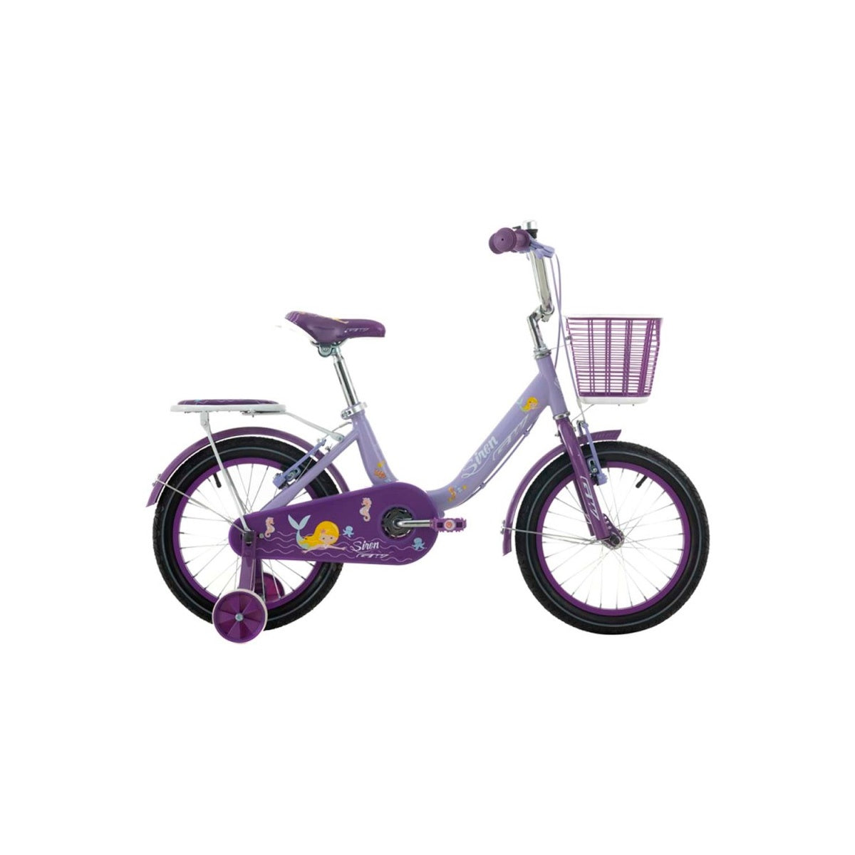 Bicicleta Infantil Gw Siren Rin 16 Acero Ruedas Niña Lila Brillante