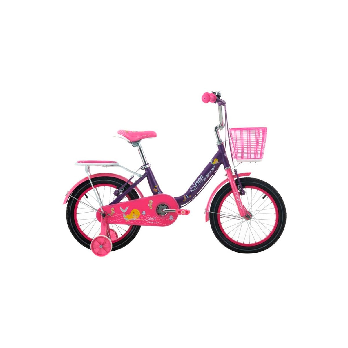 Bicicleta Infantil Gw Siren Rin 16 Acero Ruedas Niña Morado Brillante