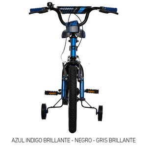 Bicicleta Infantil Gw Extreme Rin 16 Acero Ruedas Auxiliares 4 a 7 Años Azul