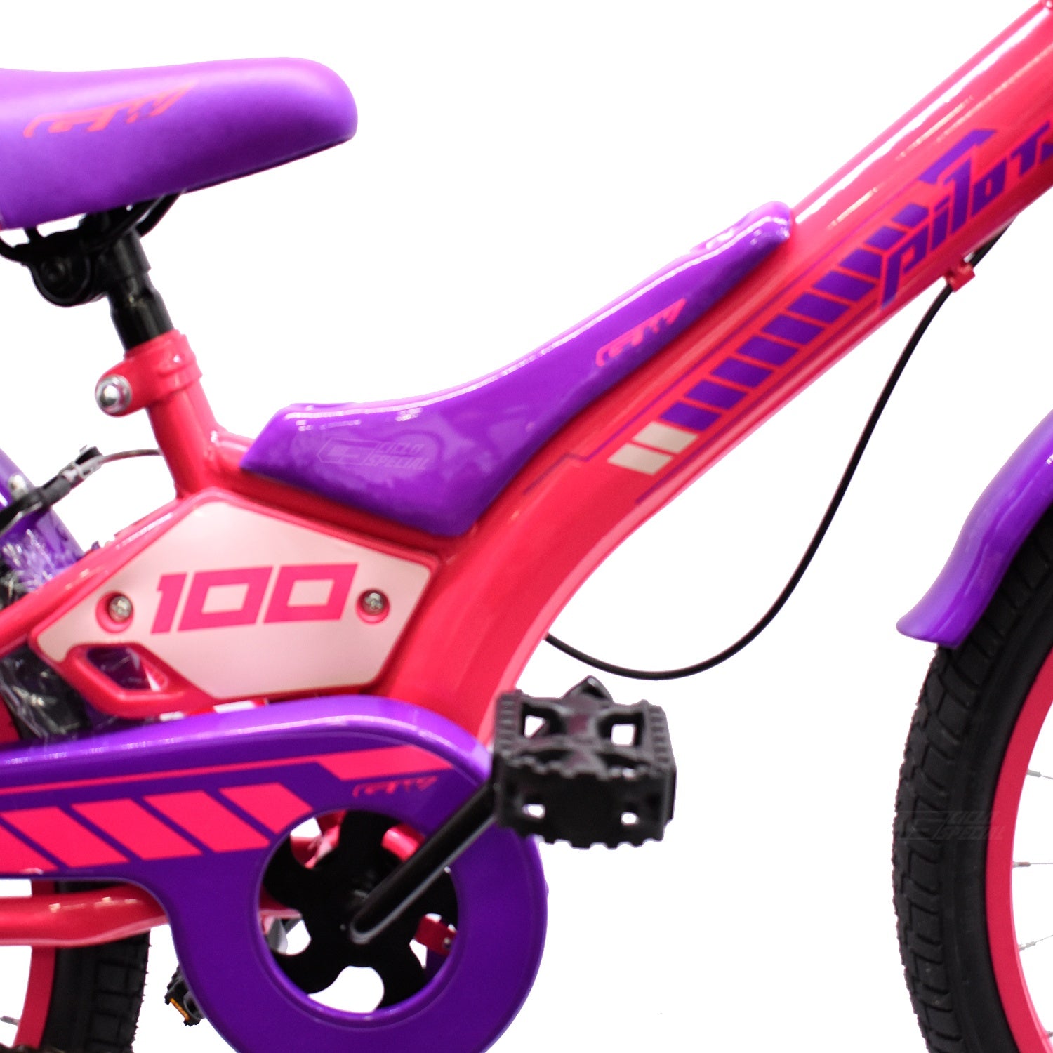 Bicicleta Infantil Gw Pilot Rin 20 Acero Niños 7 a 12 años Rosado Morado