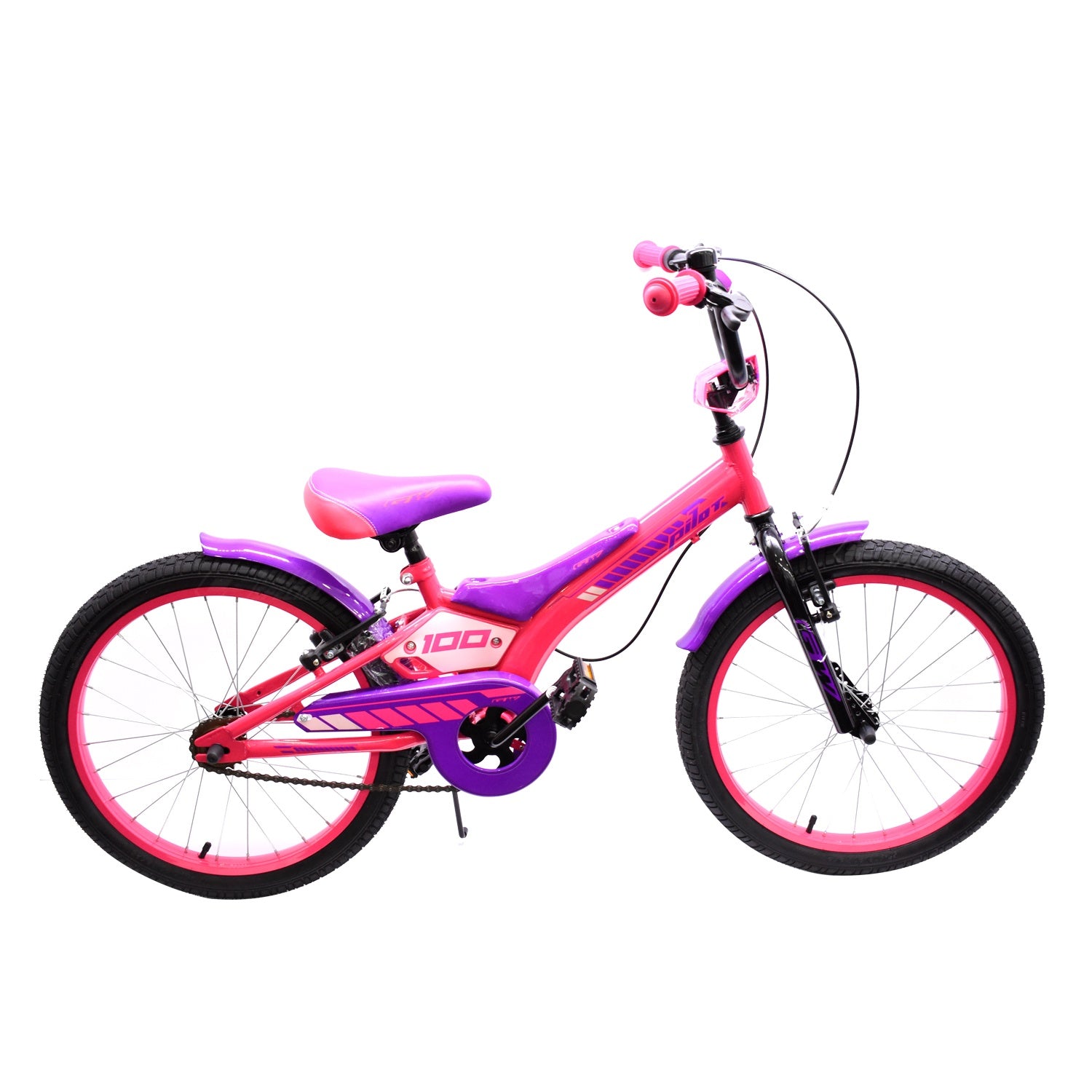 Bicicleta Infantil Gw Pilot Rin 20 Acero Niños 7 a 12 años Rosado Morado
