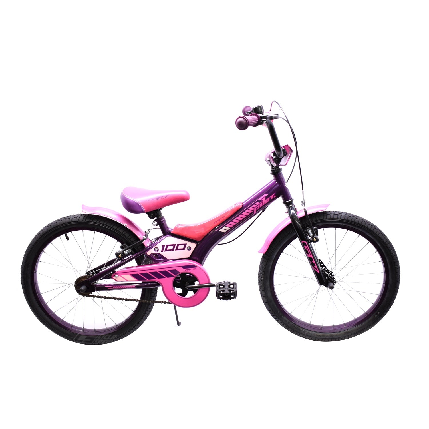 Bicicleta Infantil Gw Pilot Rin 20 Acero Niños 7 a 12 años Morado Rosado