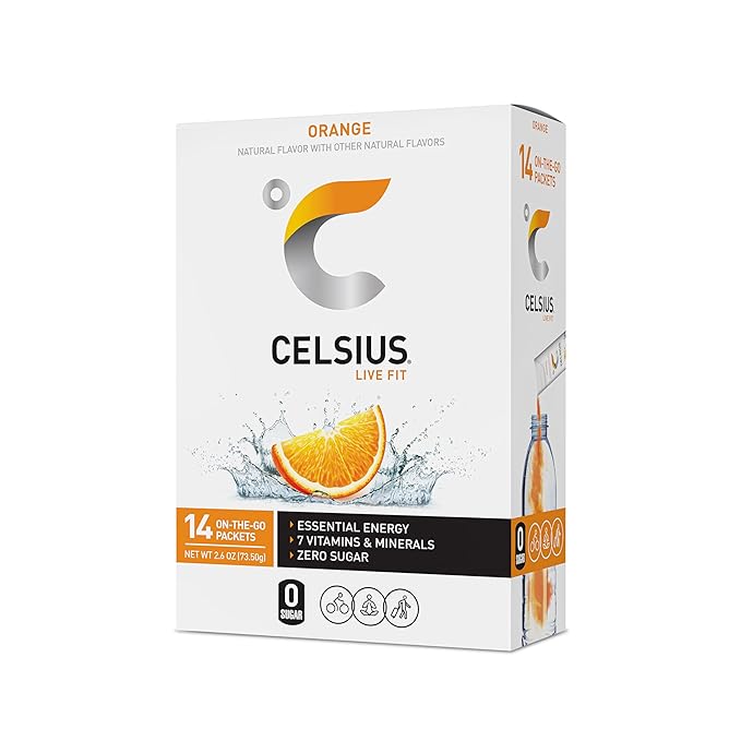 ENERGIZANTE EN POLVO SABOR NARANJA (200MG CAFEINA)