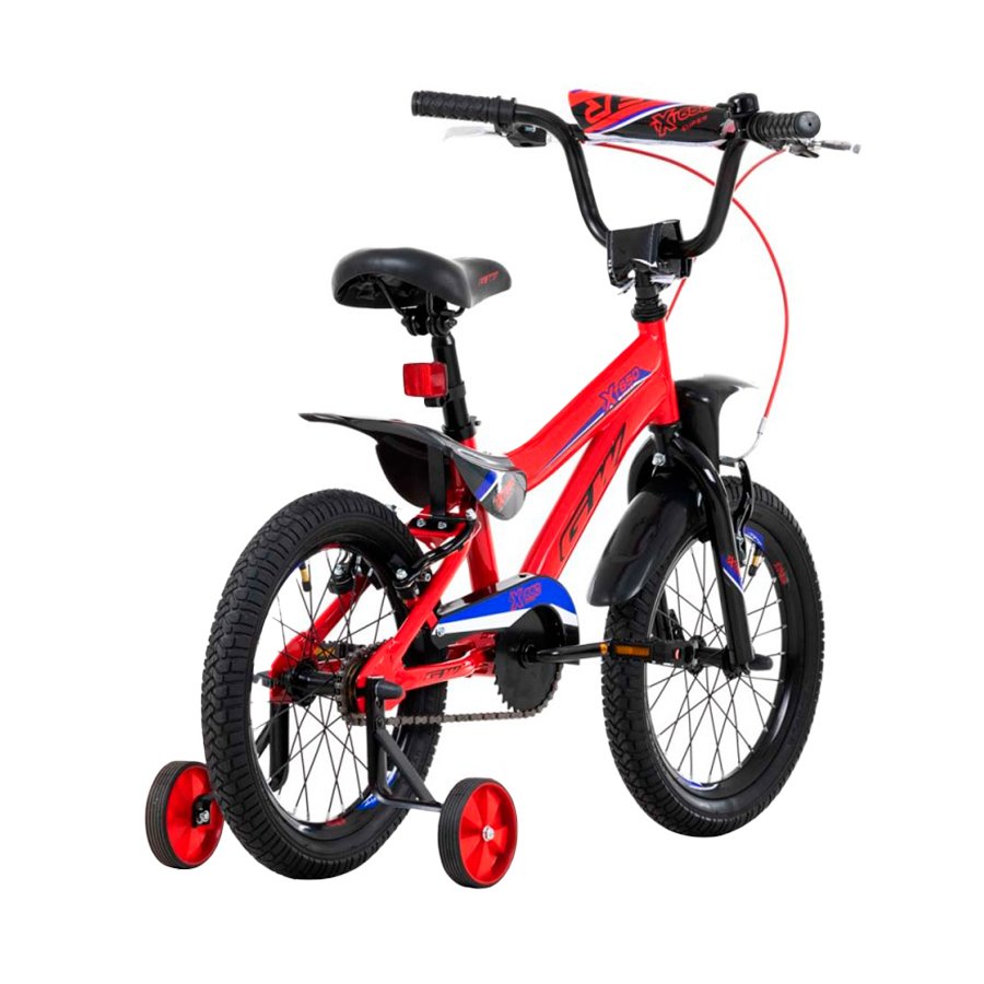 Bicicleta Infantil Gw Moto Txt650 Niño Acero Ruedas Auxiliares Rojo