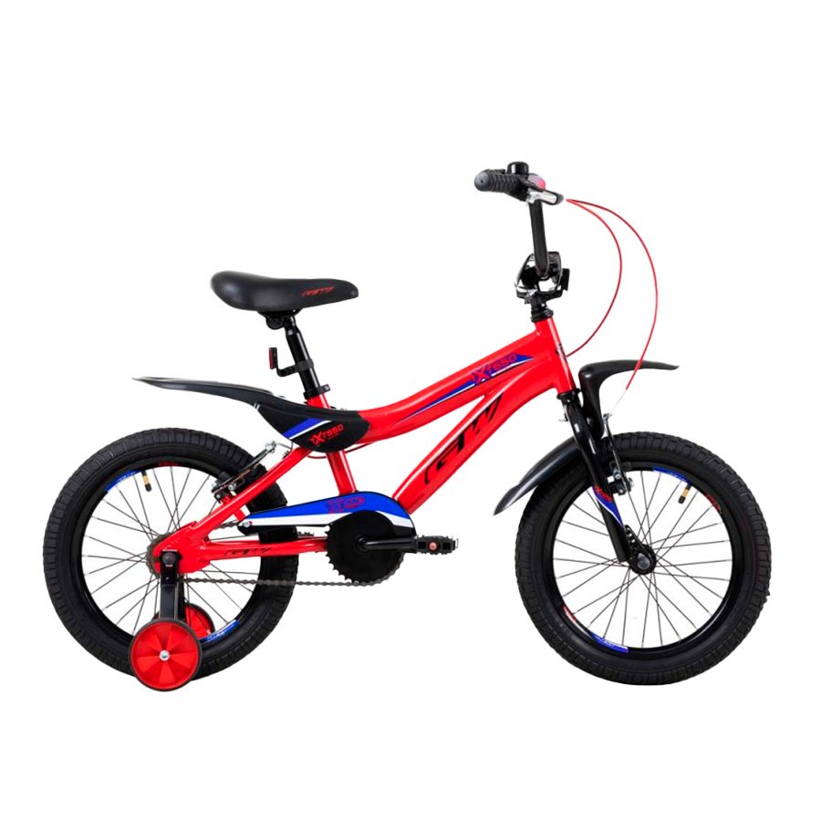 Bicicleta Infantil Gw Moto Txt650 Niño Acero Ruedas Auxiliares Rojo