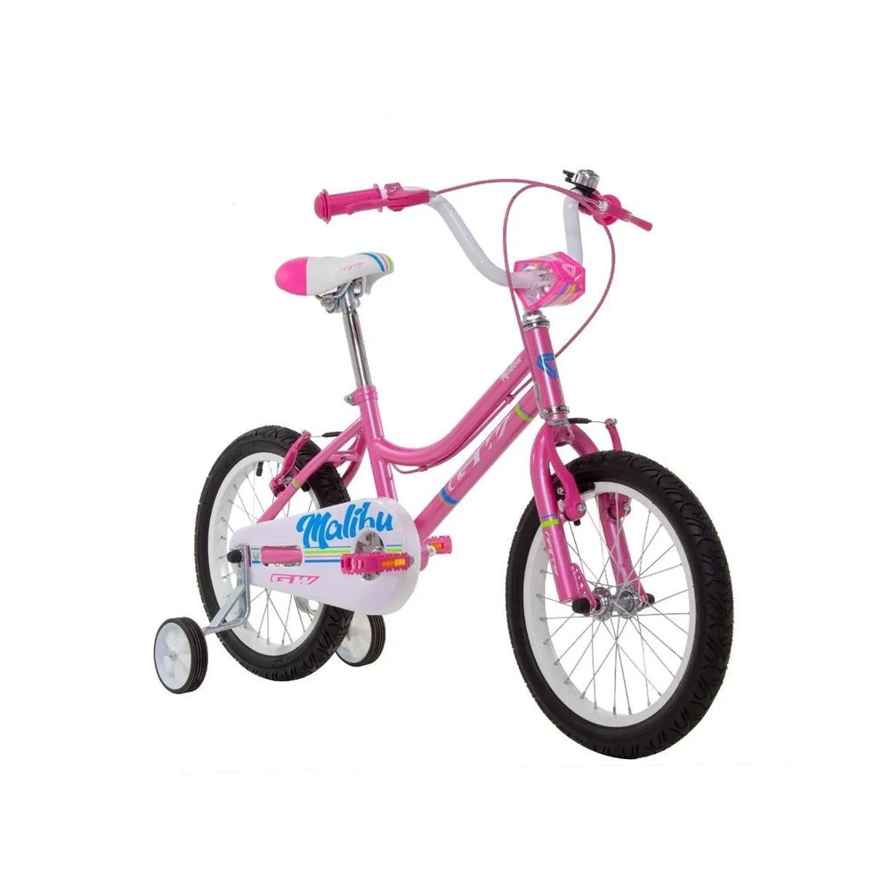 Bicicleta Gw Malibu Rin 12 Auxiliares Acero Niñas Rosado