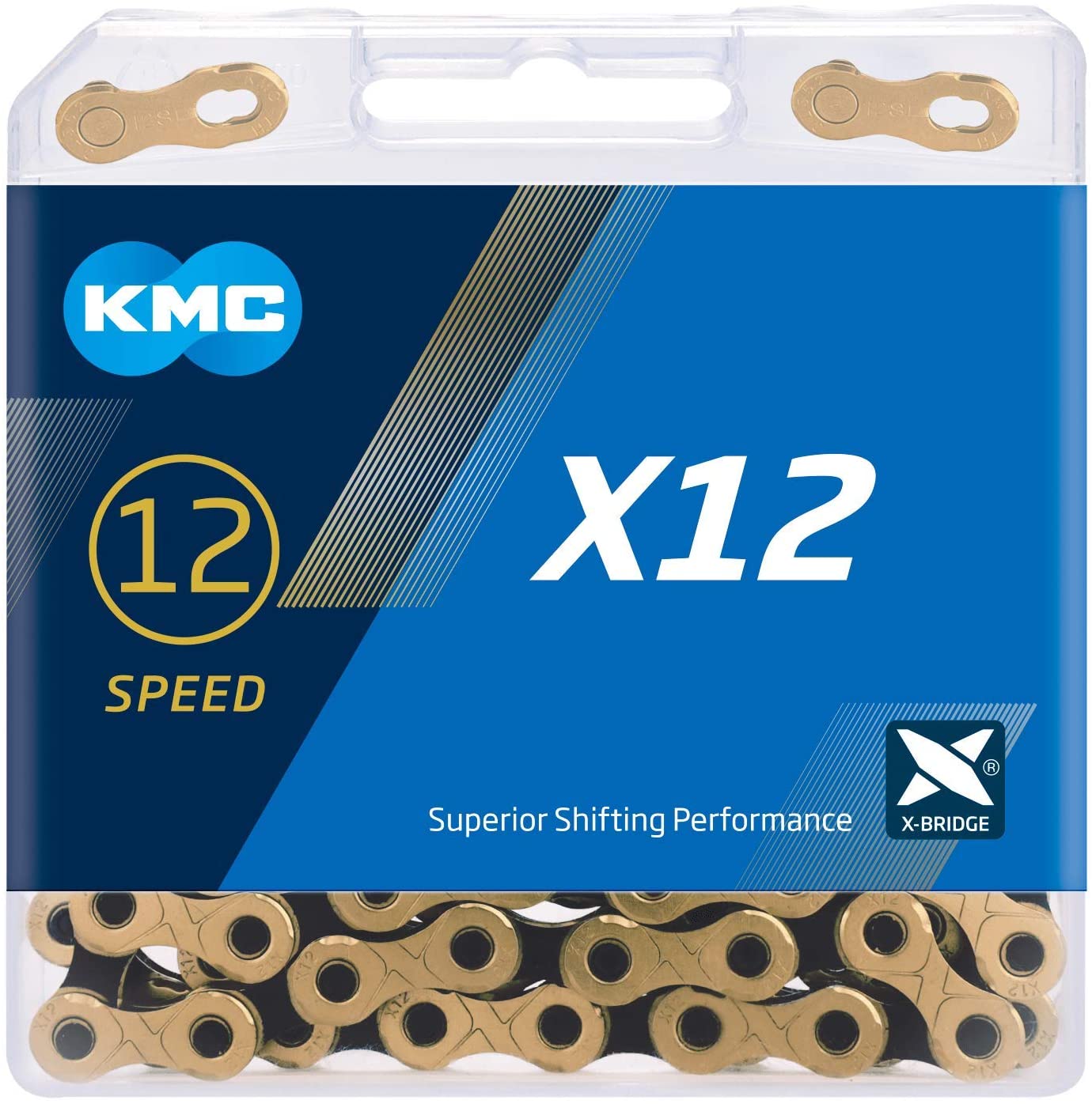 Cadenilla Kmc 12 Velocidades Oro Bicicleta Mtb Enduro 126l