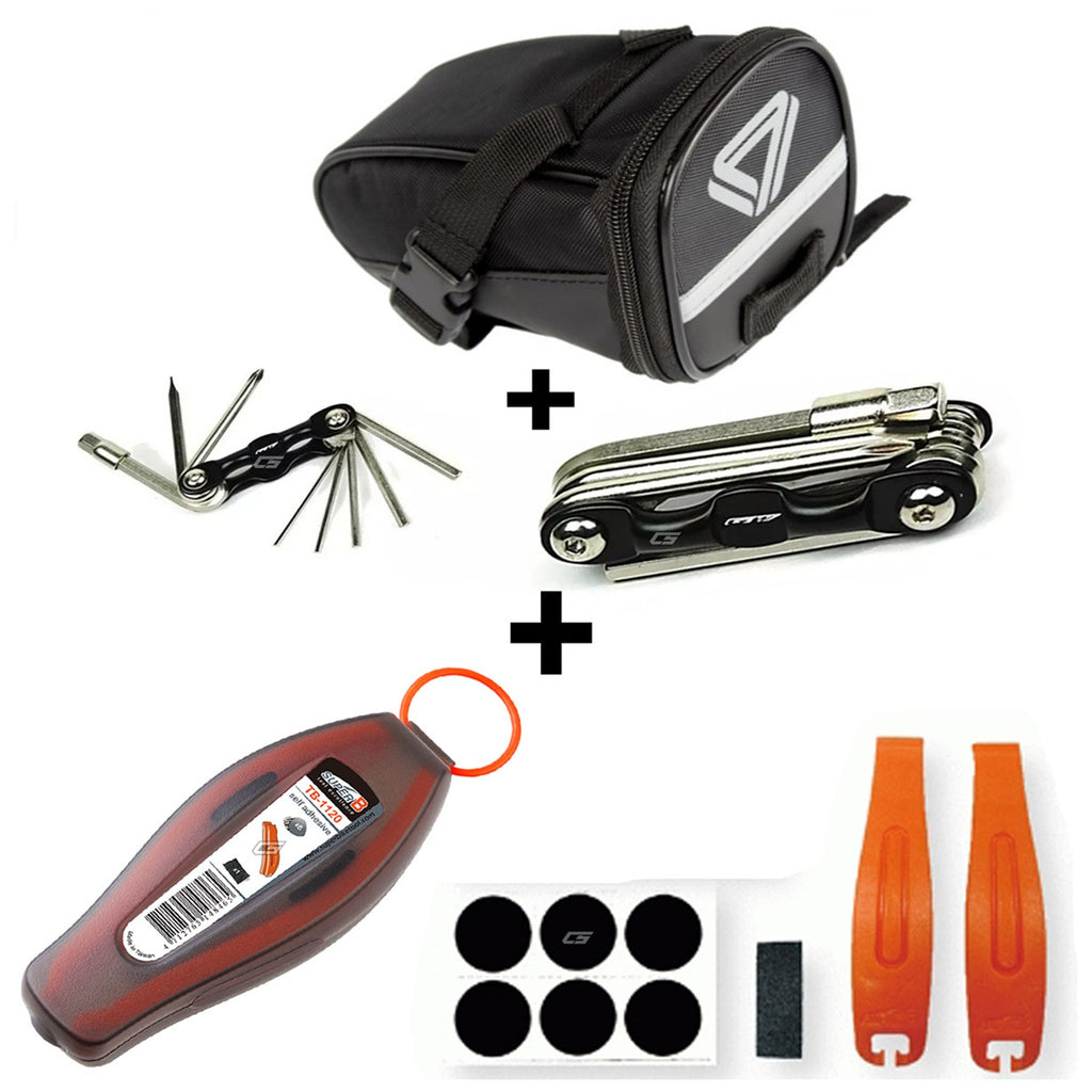 Combo Kit De Desvare + Herramienta + Bolso Mtb Ruta Ciclismo 2