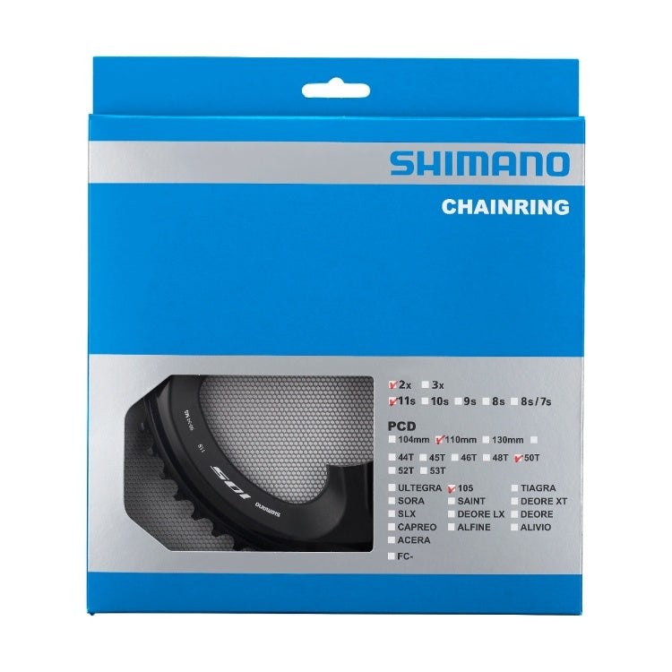 Plato Coronilla Shimano 105 R7000 11V 50T Dientes Ciclismo Ruta