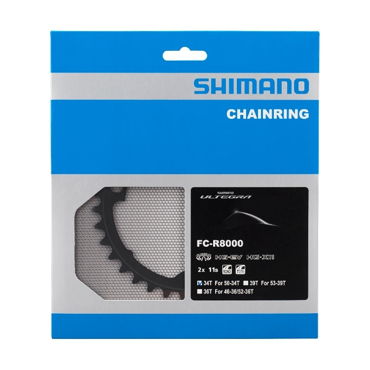 Plato Coronilla Shimano Ultegra R8000 34T Dientes Ciclismo Ruta