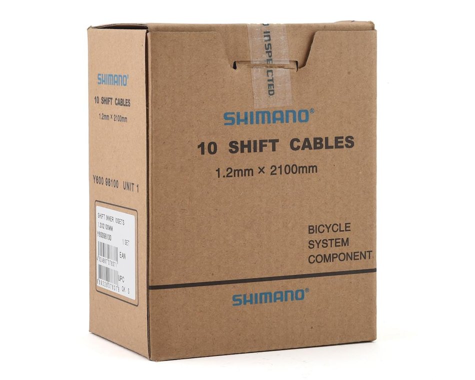 Caja x10 Unidades Cable De Cambios Shimano Acero Ciclismo Mtb Ruta 1.2x2100 mm