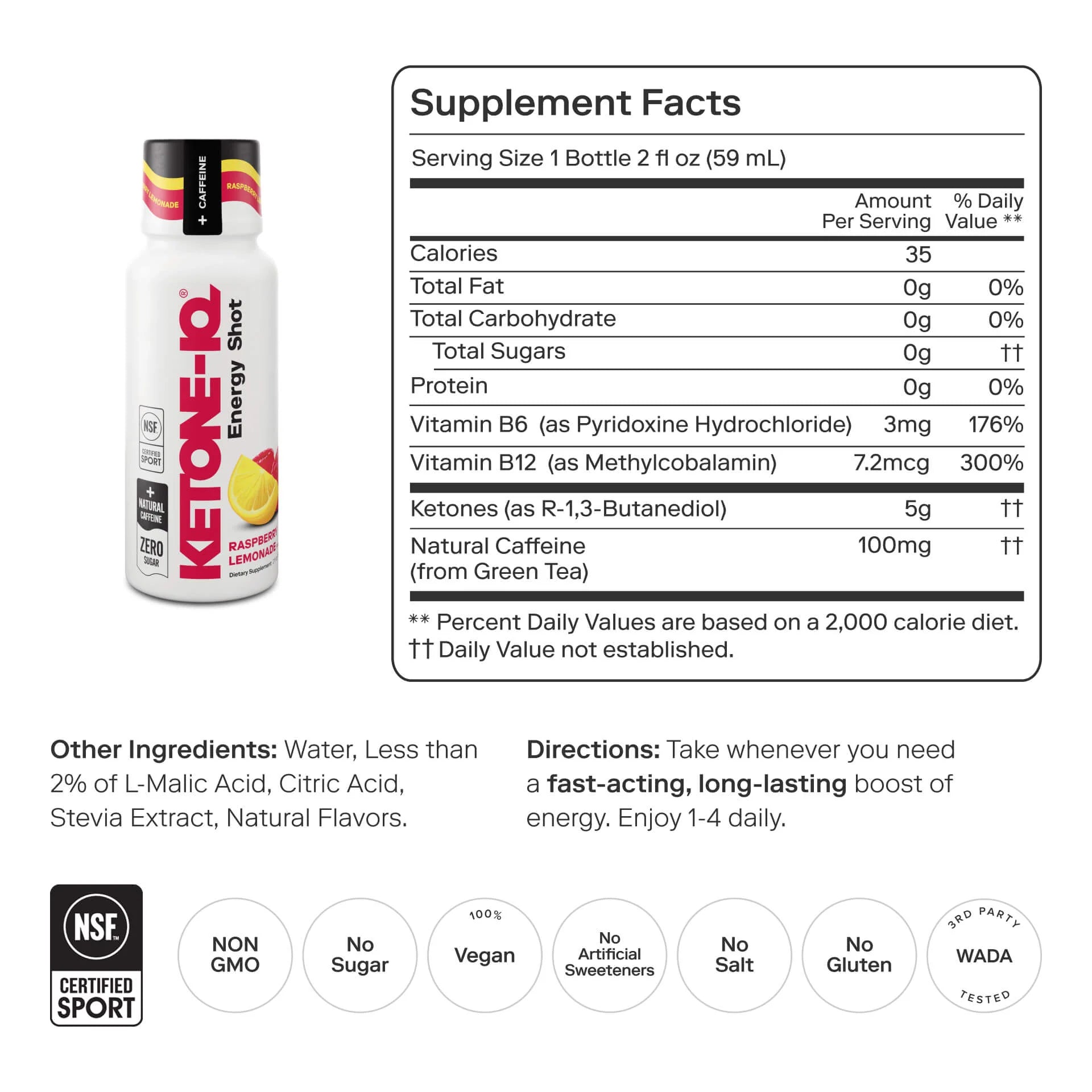 CS NUT KENTONE-IQ ENERGY SHOT + CAFEINA RASPBERRY LEMONADE