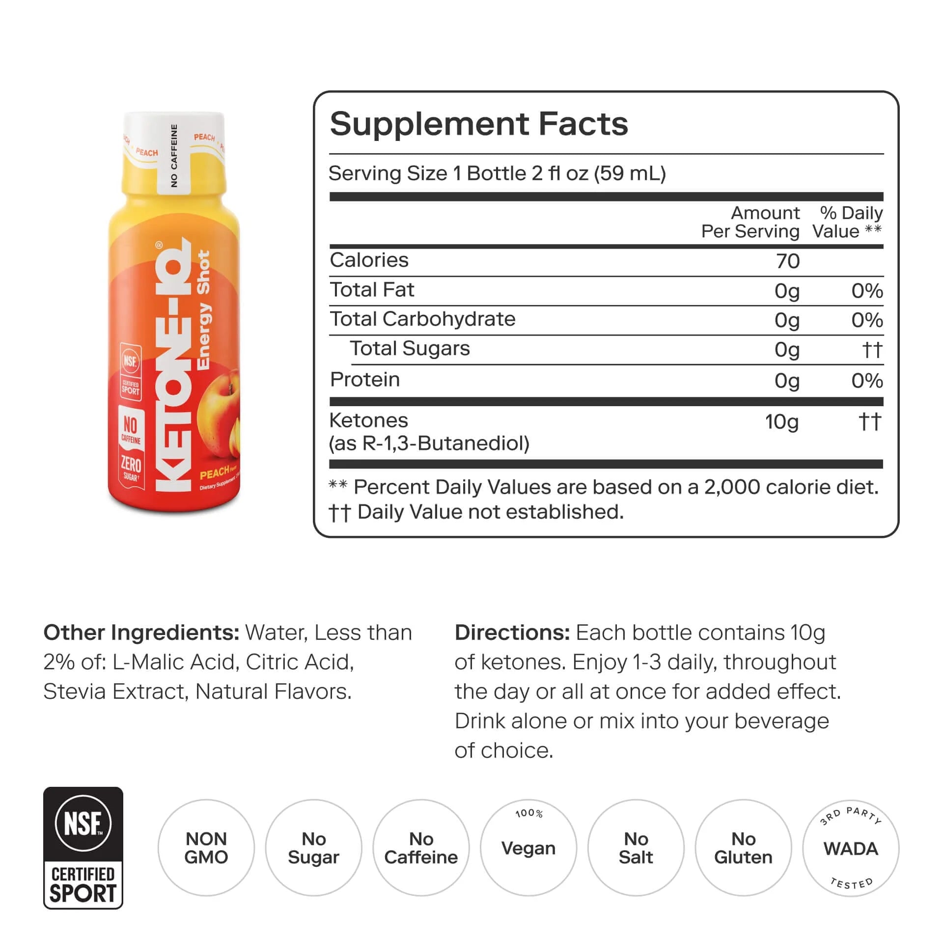 CS NUT KETONE-IQ ENERGY SHOT PEACH