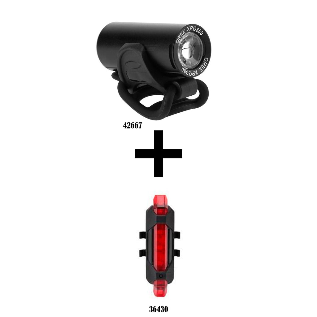 Combo luces para Bicicleta Gw Ciclismo Mtb Ruta 300 y 15 Lumens