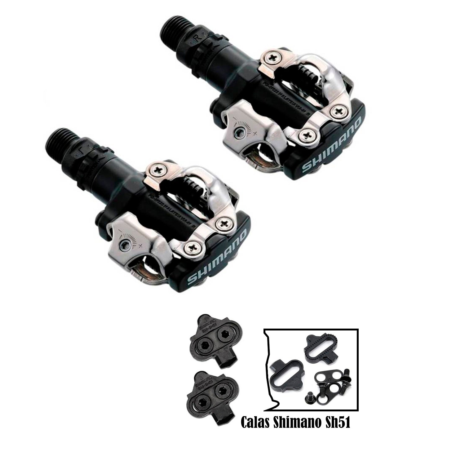 Pedales Shimano Bicicleta Pd-m520 Chocles Ciclismo Calas Mtb