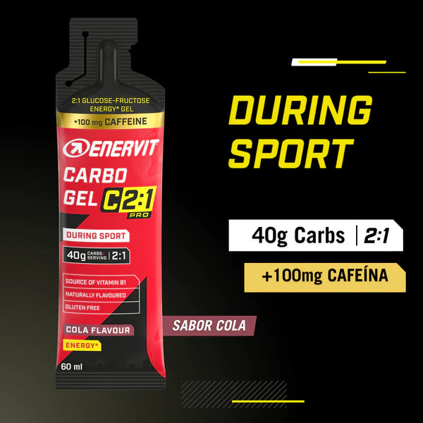 Carbo gel + 100mg Cafeína C2:1 PRO (Cola)