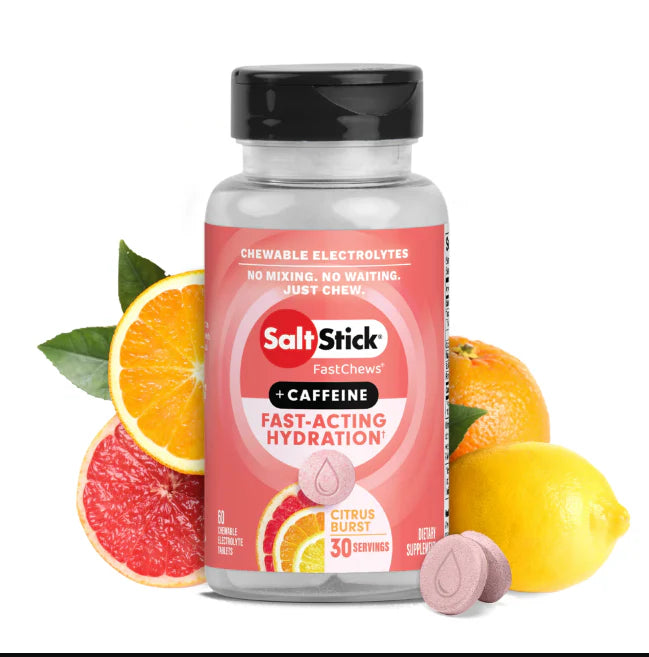 Pastillas de Sal Masticables + Cafeína - 60 pastillas (Citrus Burst)