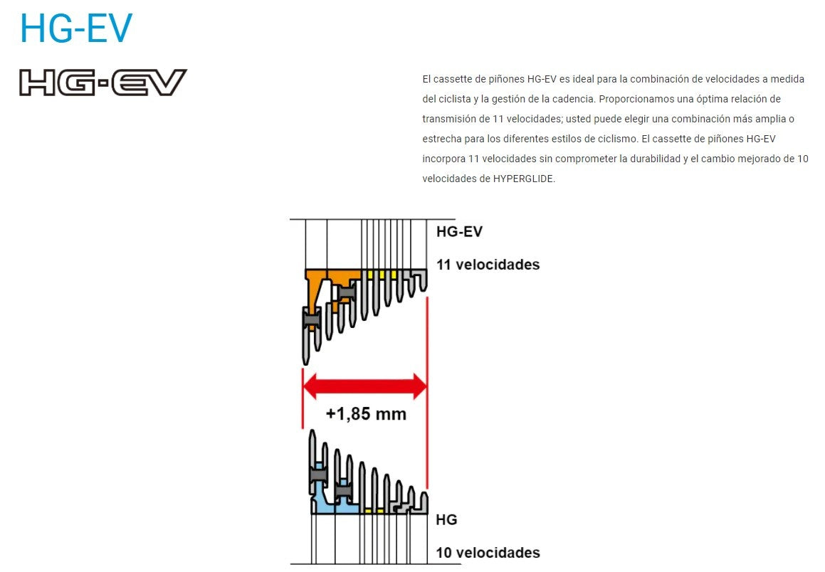 Pacha Cassette Cs-Hg800 Shimano 11s 11-34 Ciclismo Ruta Gravel