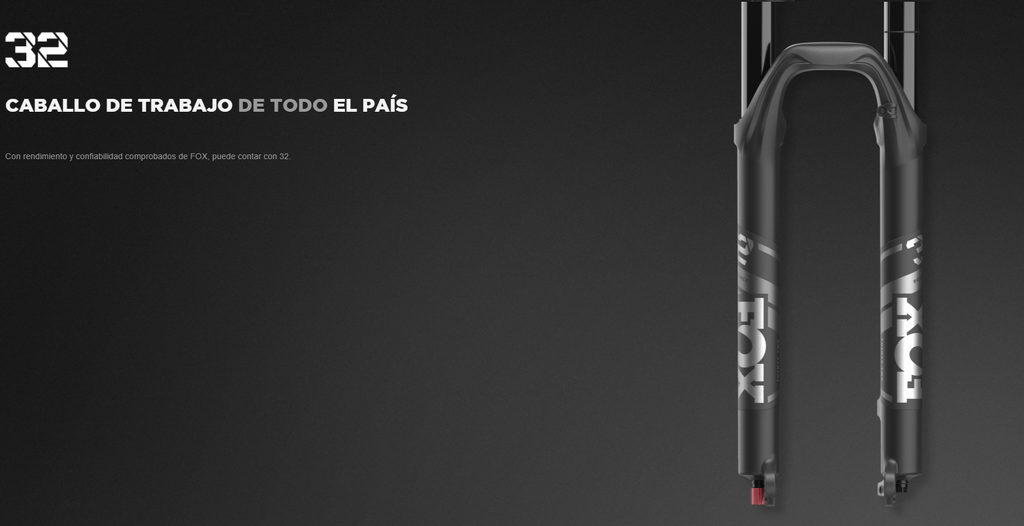 Suspension Fox 32 Rhythm 29P Palanca Remota Negro/Gris Ciclismo Bicicleta Mtb