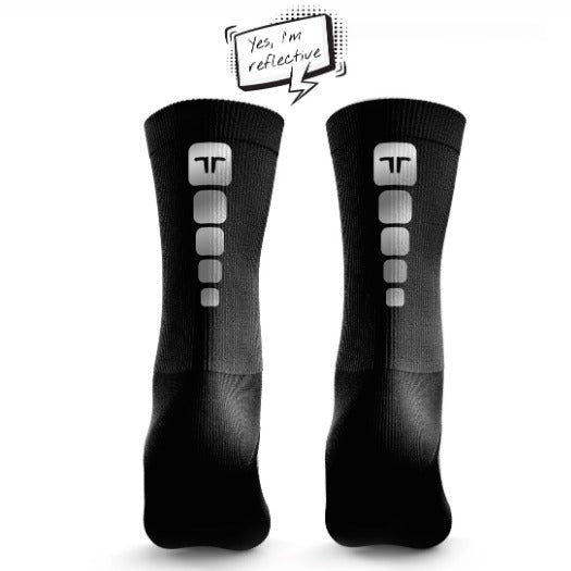 Medias con compresión Terret REFLECTIVE BLACK