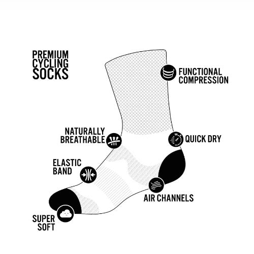 Medias con compresión Terret Fuck off BLACK