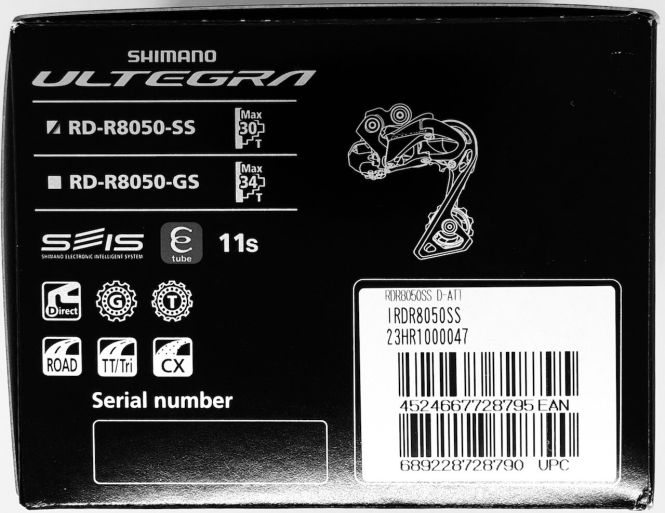 Tensor Shimano Ultegra Rd-R8050 Di2 SS 11Vel Bicicleta Ciclismo Ruta