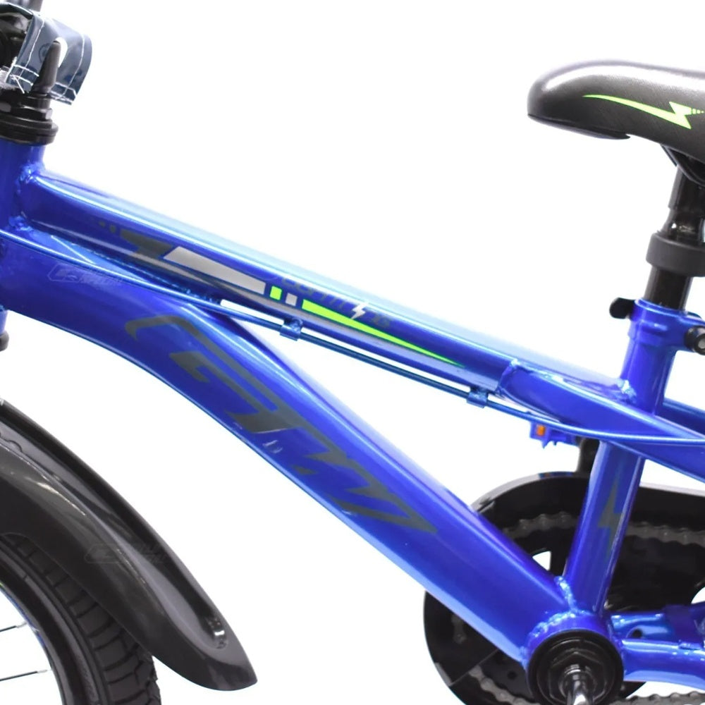 Bicicleta Infantil Gw Lighting Rin 16 Acero Ruedas Auxiliares 4 a 7 Años Azul