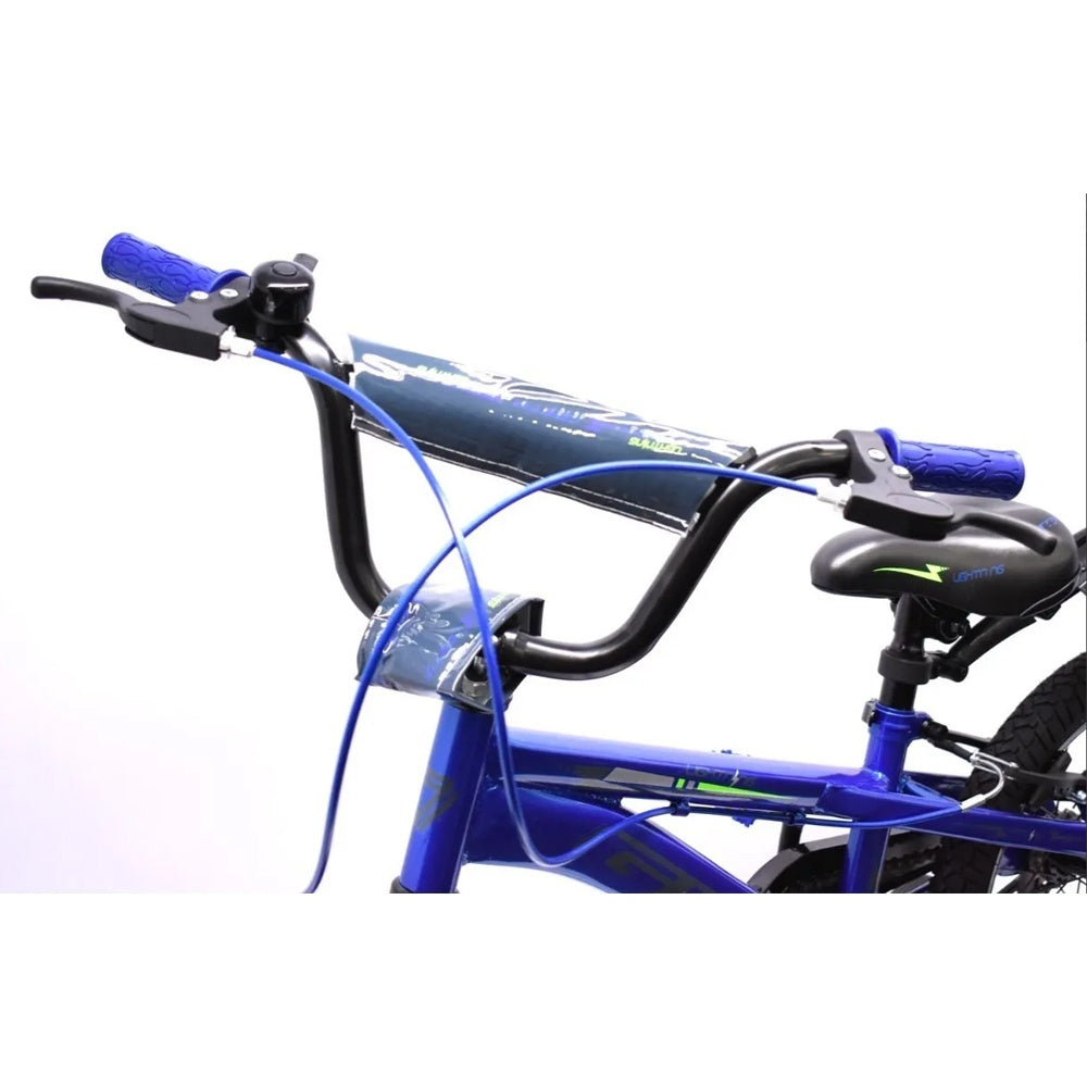 Bicicleta Infantil Gw Lighting Rin 16 Acero Ruedas Auxiliares 4 a 7 Años Azul