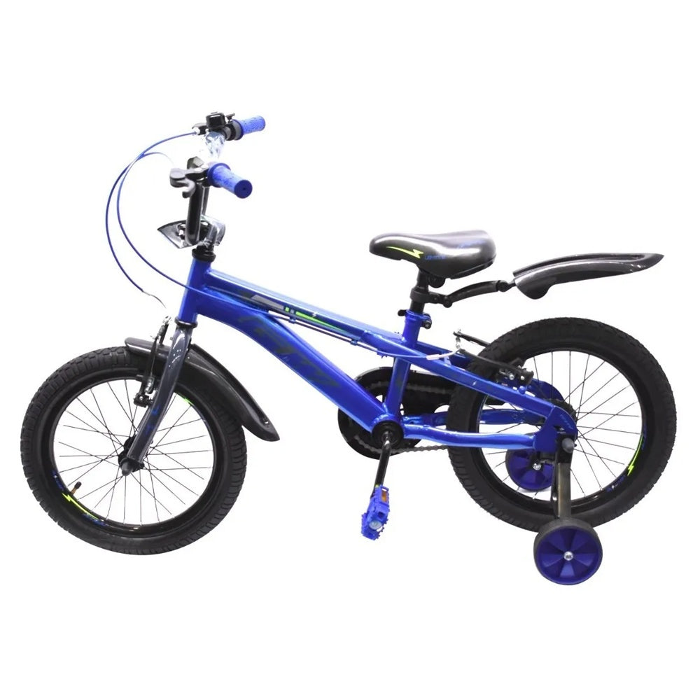 Bicicleta Infantil Gw Lighting Rin 16 Acero Ruedas Auxiliares 4 a 7 Años Azul