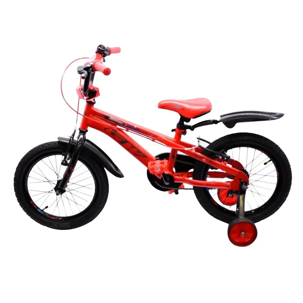 Bicicleta Infantil Gw Lighting Rin 16 Acero Ruedas Auxiliares 4 a 7 Años Rojo