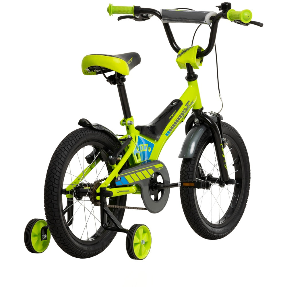 Bicicleta Gw Pilot Rin 16 4 a 7 años Verde Manzana Neon Azul