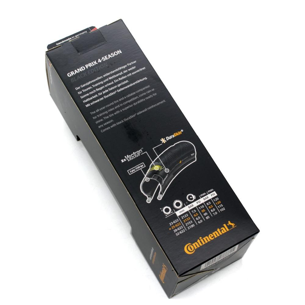 Llanta Continental Grand Prix 4season 700×25 Ciclismo Plegable Ruta Black Edition
